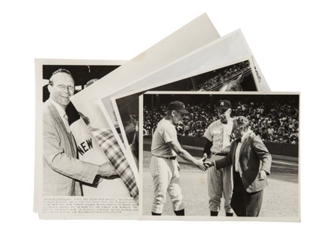 Mickey Mantle Ceremony Vintage Wire Photo Collection of (5)   